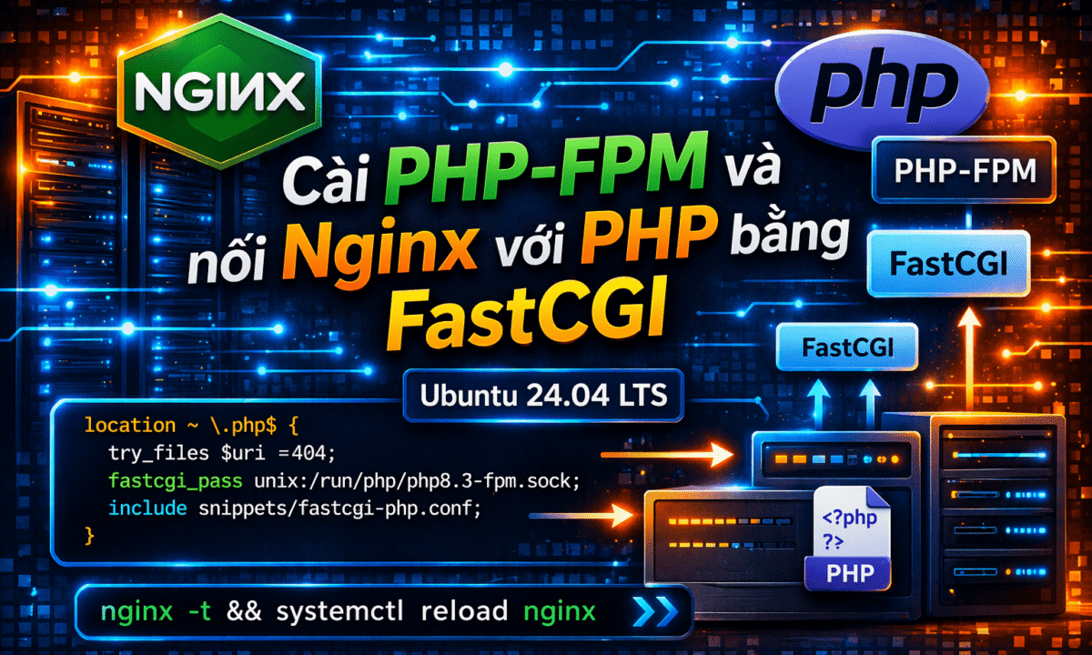 cài PHP-FPM và nối Nginx với PHP bằng FastCGI