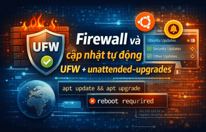 firewall và cập nhật tự động ufw unattended-upgrades