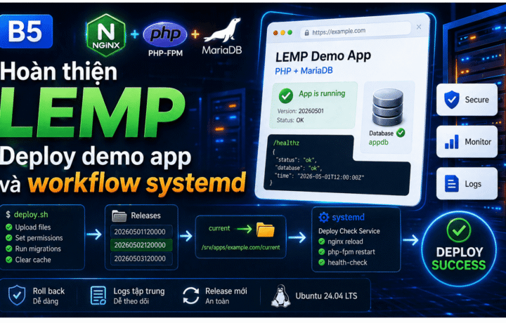 hoàn thiện LEMP trên Ubuntu